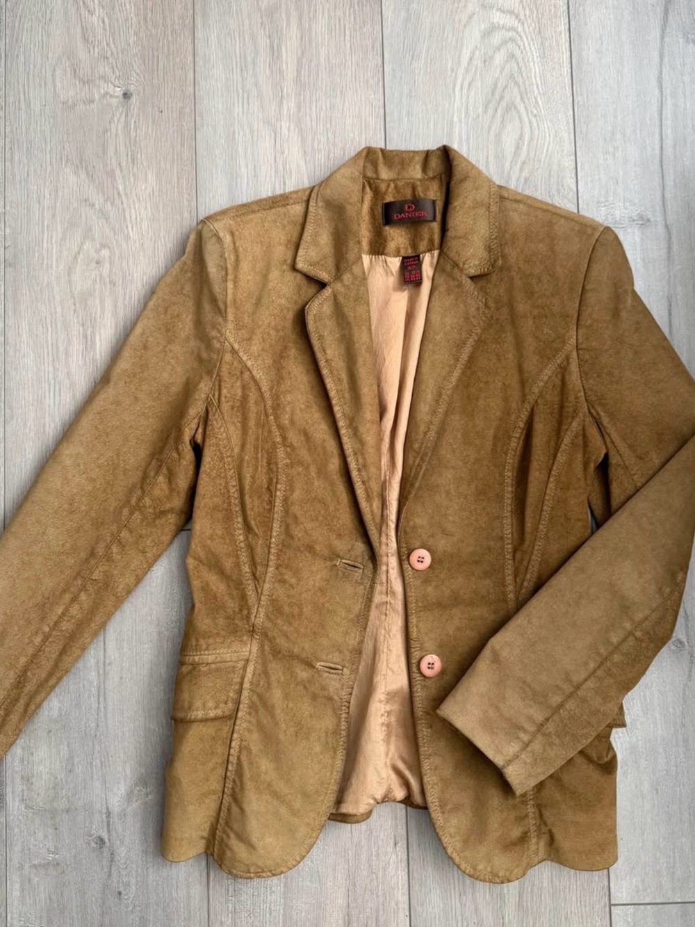 Danier Tan Suede Shirt Jacket